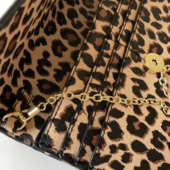 Betsey Johnson NWOT Cheetah Bag Gold Chain Strap shoulder bag cross body purse - Picture 10 of 15